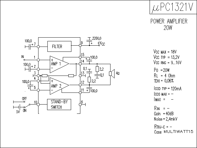 uPC1321V功放★_电路