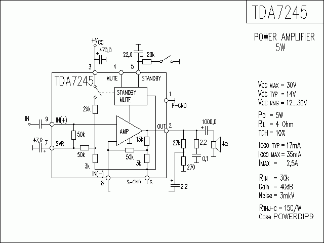 TDA7245功放★_电路