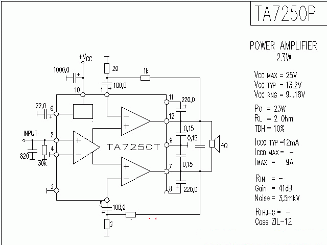 TA7250P功放★_电路
