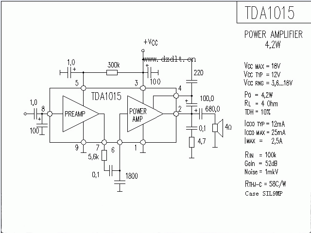 TDA1015功放★_电路