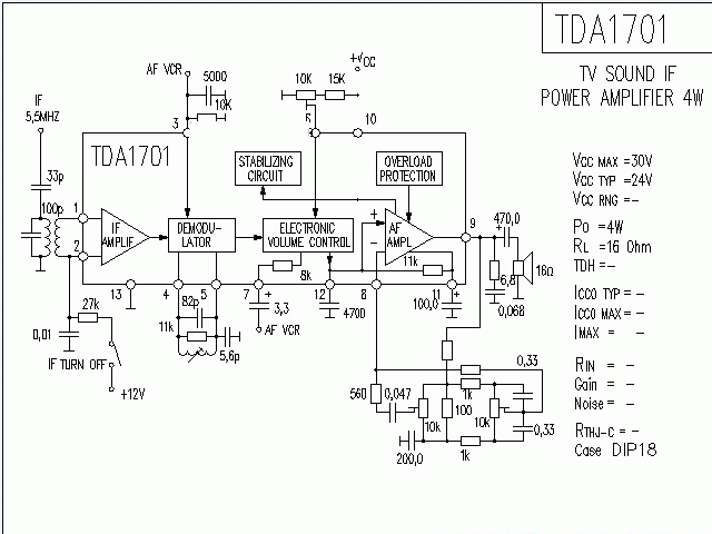 TDA1701功放★_电路