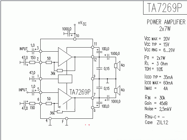 TA7269P功放★_电路