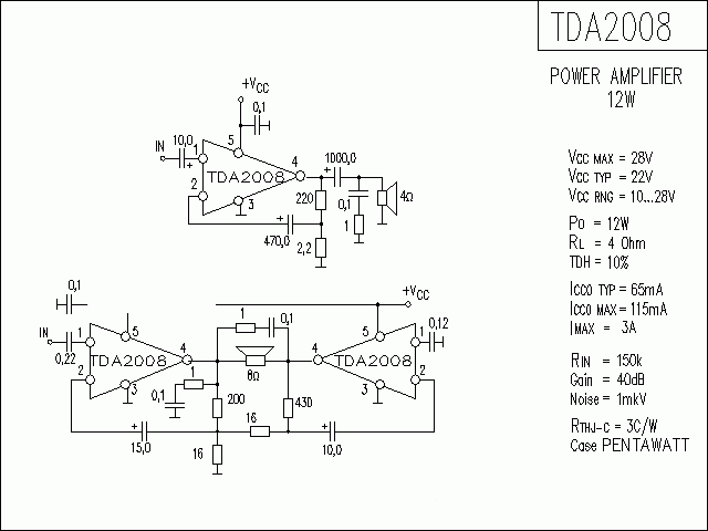 TDA2008功放★_电路