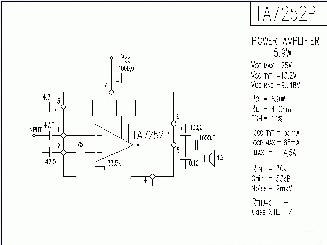 TA7252P功放★_电路