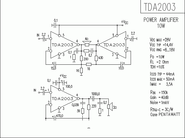 TDA2003NEW功放★_电路