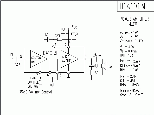 TDA1013B功放★_电路
