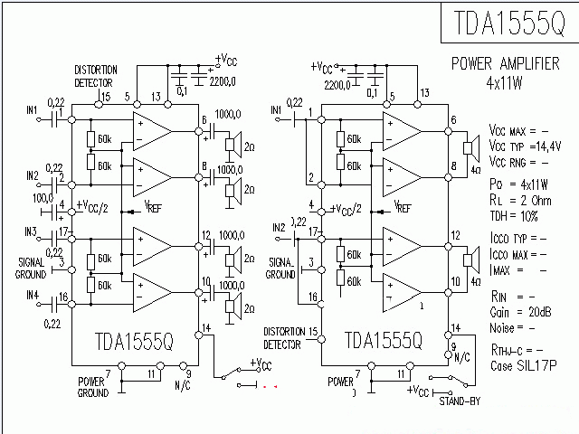 TDA1555Q功放★_电路
