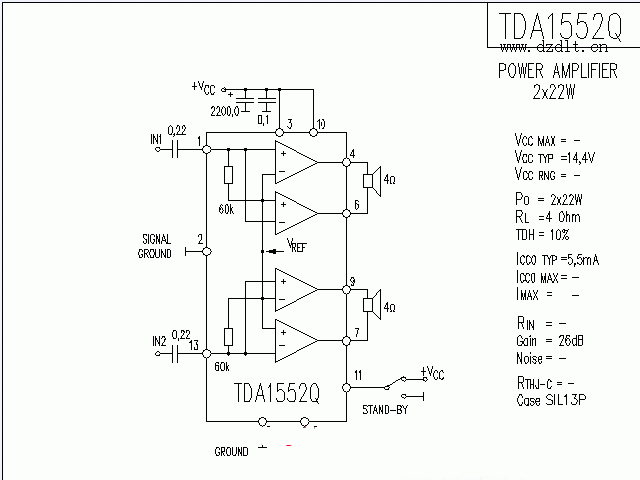 TDA1552Q功放★_电路