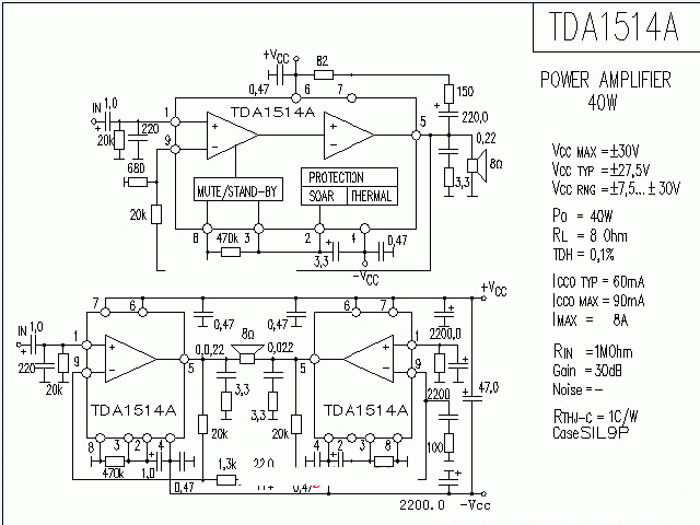 TDA1514A功放★_电路