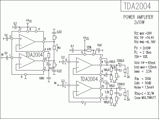 TDA2004功放★_电路