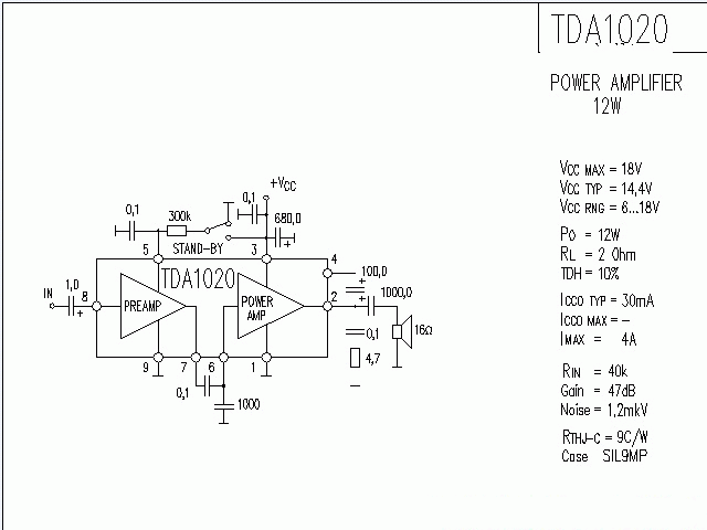 TDA1020功放★_电路