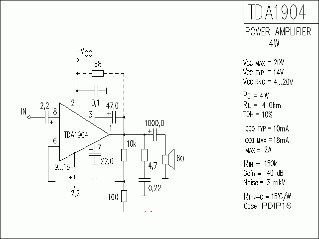 TDA1904功放★_电路