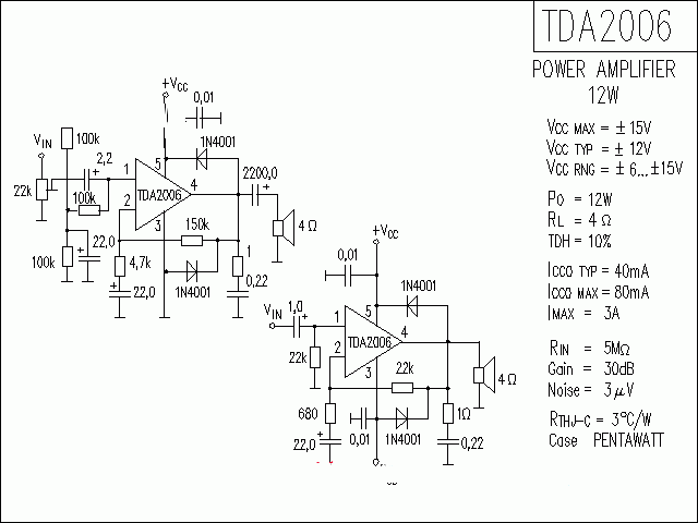 TDA2006功放★_电路