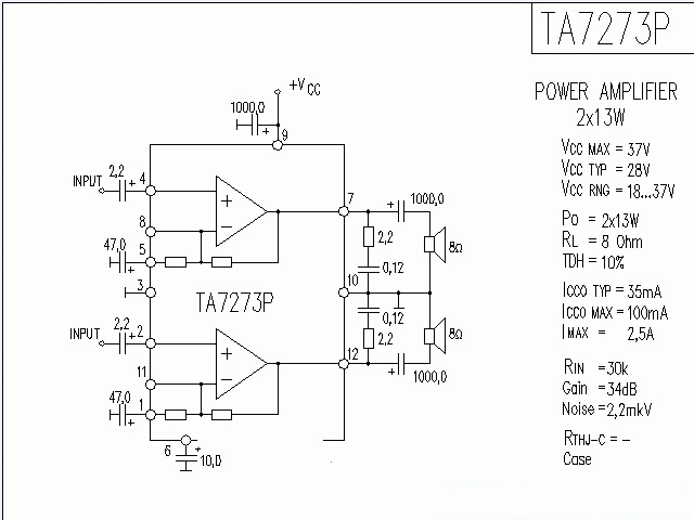 TA7273P功放★_电路