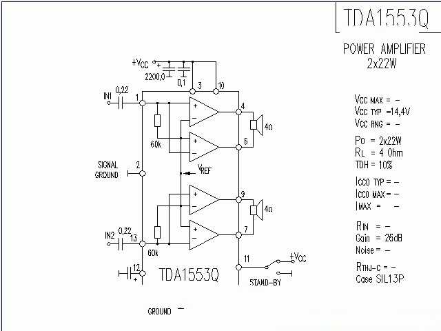 TDA1553Q功放★_电路