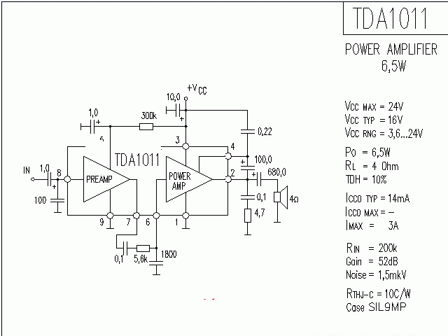 TDA1011功放★_电路