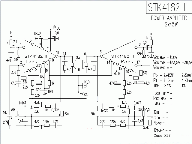 STK4128功放★_电路
