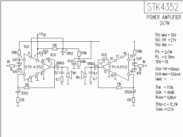 STK4352功放★_电路