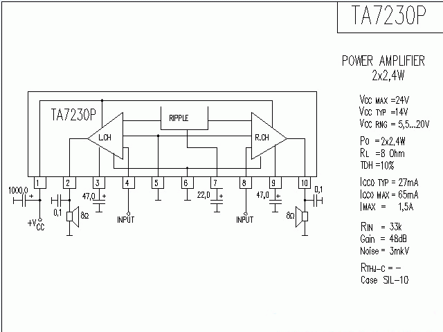 TA7230P功放★_电路