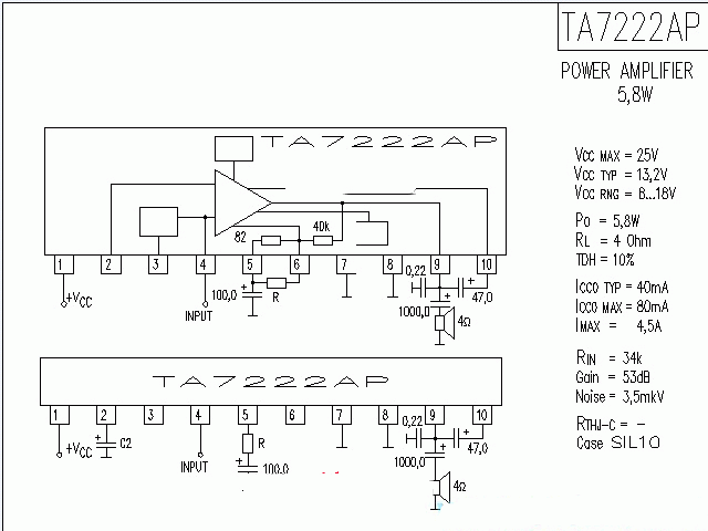 TA7222AP功放★_电路
