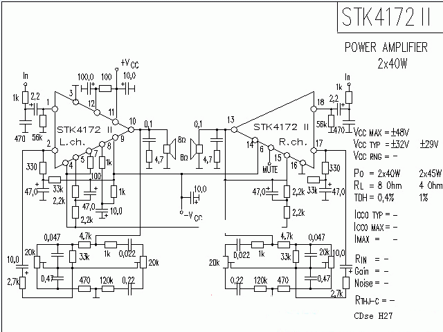 STK4172-2功放★_电路