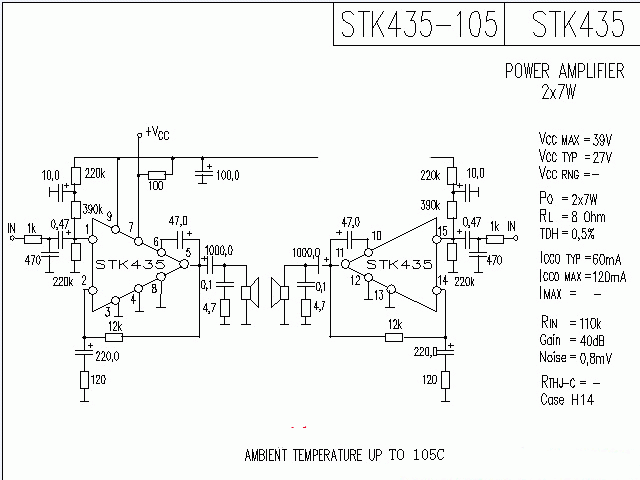 STK435功放★_电路