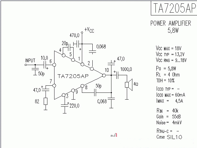TA7205AP功放★_电路