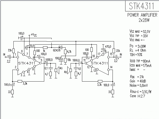 STK4311功放★_电路