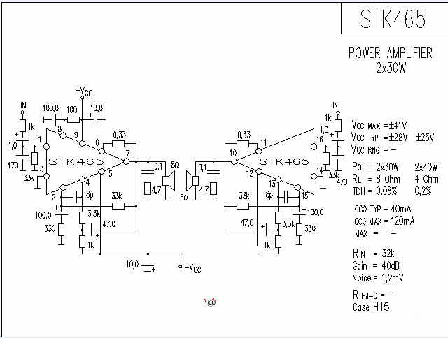 STK465功放★_电路