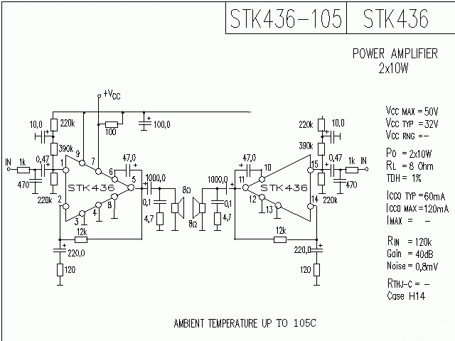 STK436功放★_电路