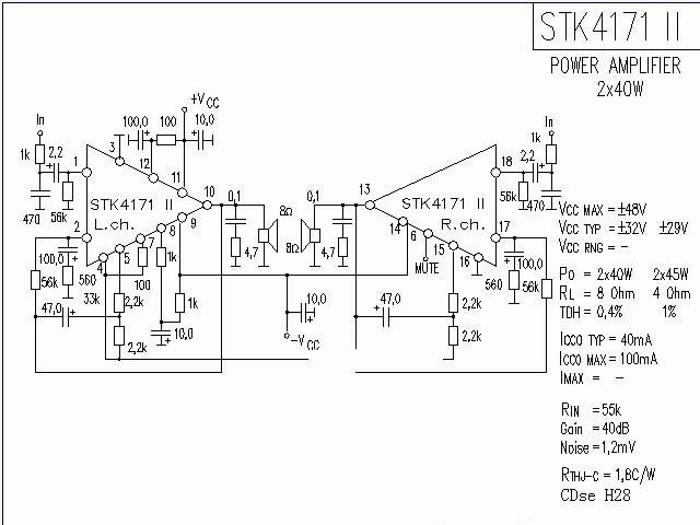STK4171-2功放★_电路