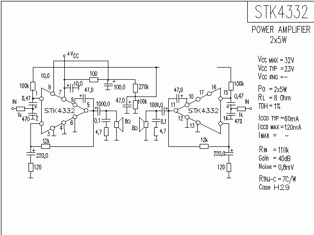 STK4332功放★_电路