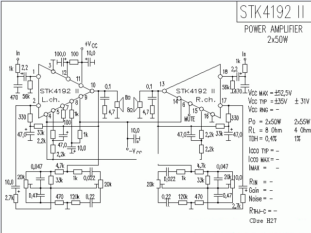 STK4192-2功放★_电路