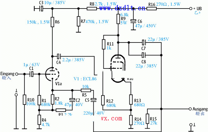 胆管前置放大器图纸