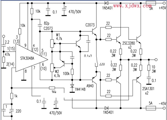 STK3048制作的功放★_集成电路