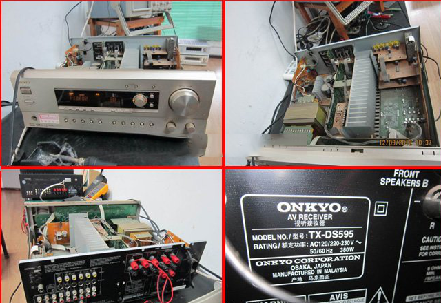 安桥TX-DS595 AV功放没有声音输出维修案例