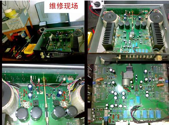 音乐传真合并式功放A300只有CD通道有杂音，其他通道正常