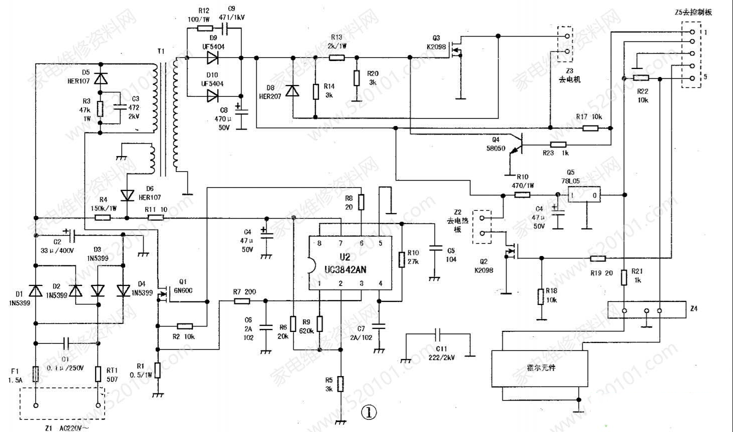 足疗机电源工作原理与故障维修