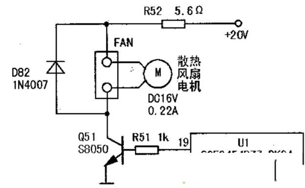 爱庭IH-19B电磁炉风机不转炉内温度升高