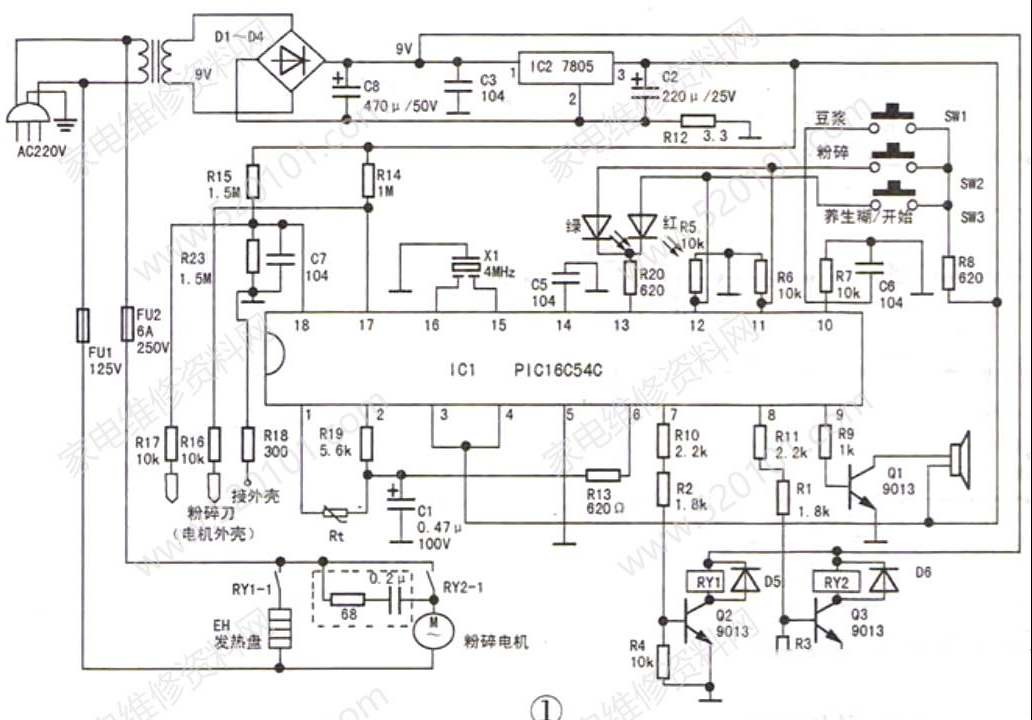 糊来王牌米糊机电路原理与故障维修