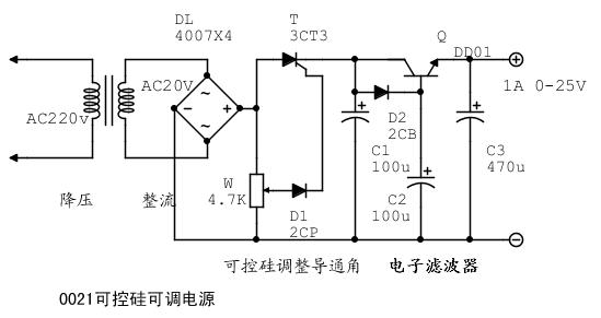 0021可控硅可调电源